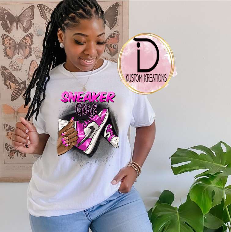 Pink Sneaker Girl Tee | Meme Tee