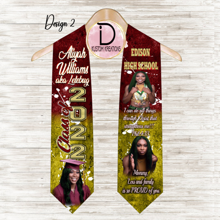Custom High School/College Graduation Stole