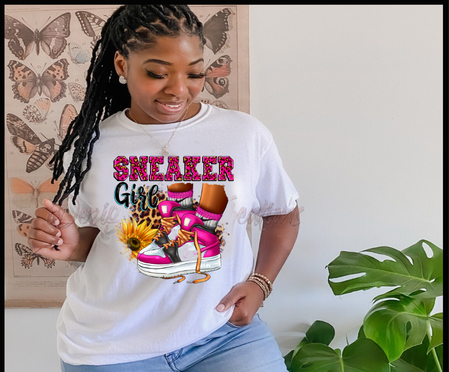 Pink Cheetah Sneaker Girl Purse Tee | Meme Tee