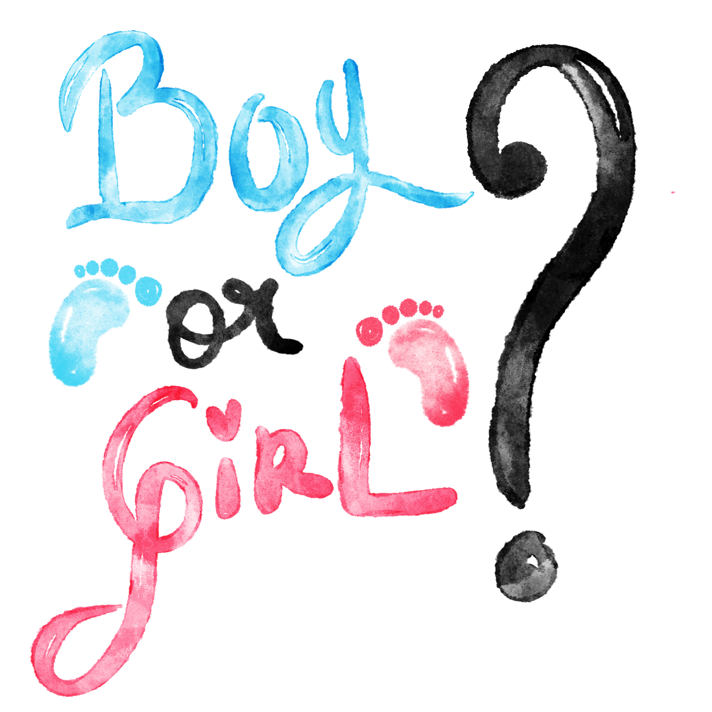 Boy or Girl Gender Reveal Transfer
