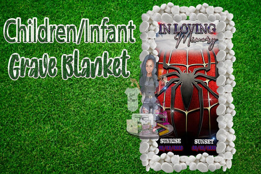 Children Theme Grave Blankets, Memorial Items | READ DESCRIPTION