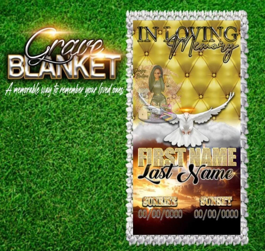 Bling Velvet Grave Blanket | READ DESCRIPTION