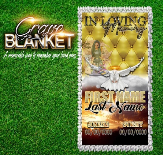 Bling Velvet Grave Blanket | READ DESCRIPTION