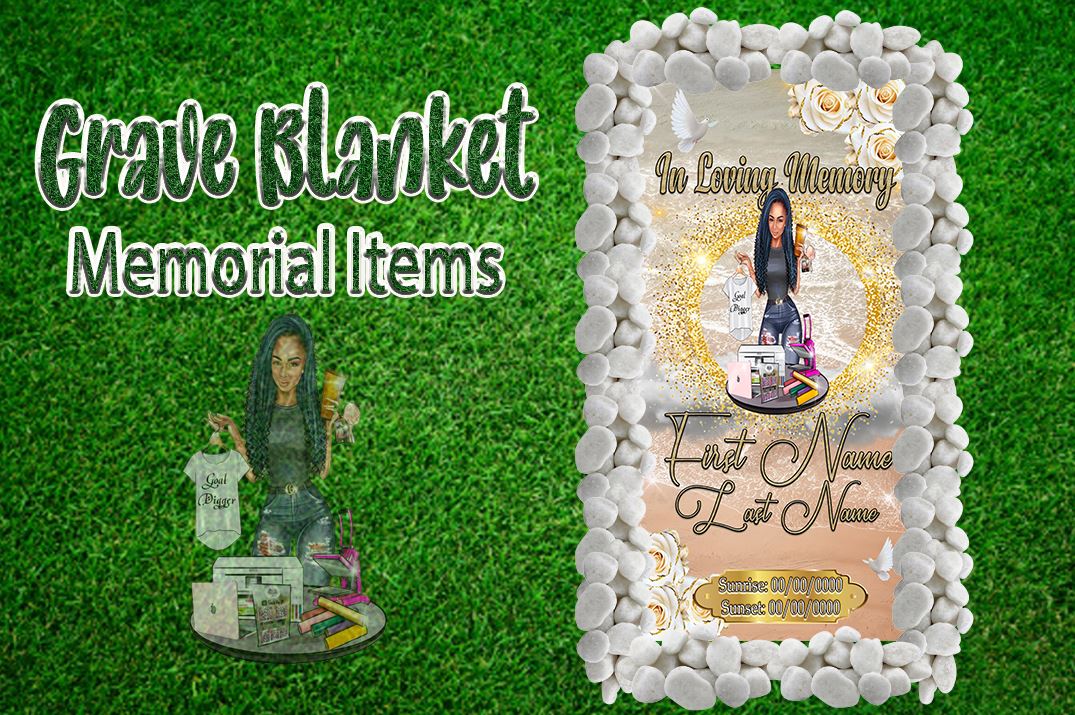 Gold Grave Blanket, Memorial Items | READ DESCRIPTION