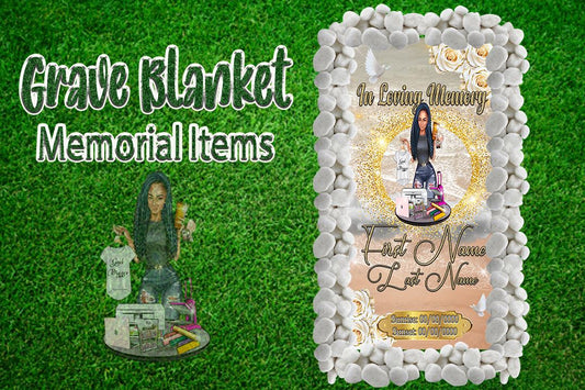 Gold Grave Blanket, Memorial Items | READ DESCRIPTION