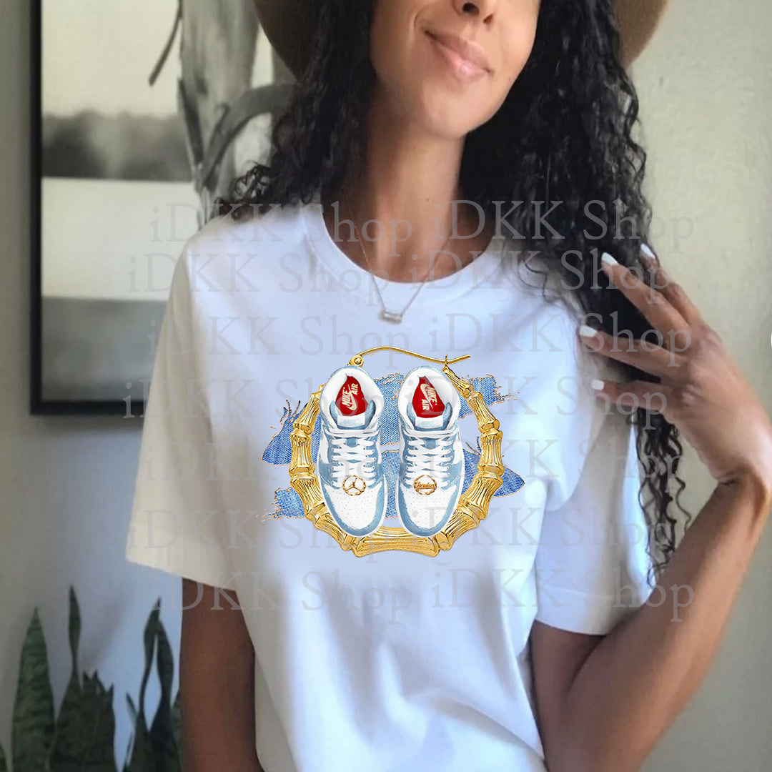 Sneaker Head Denim Shoe Tshirt