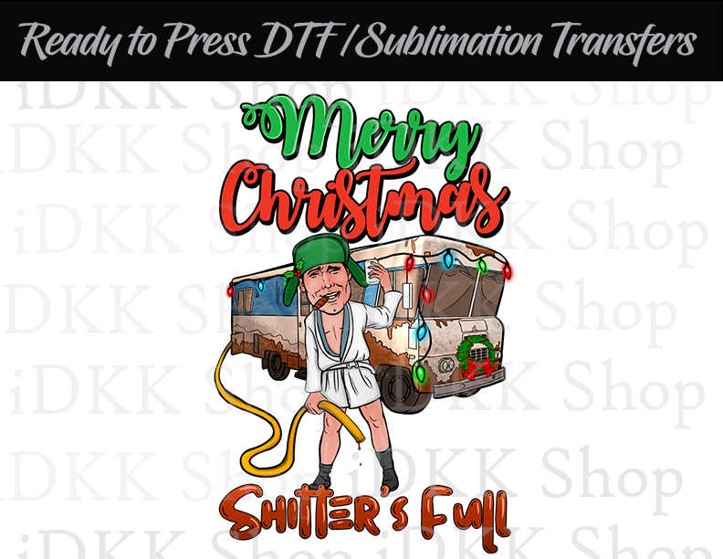 Sublimation or DTF Transfer, Merry Christmas Vacation Ready to Press Transfers