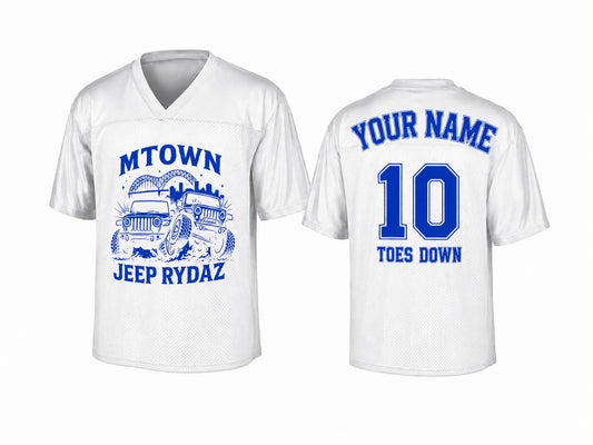MTown White Football Jersey