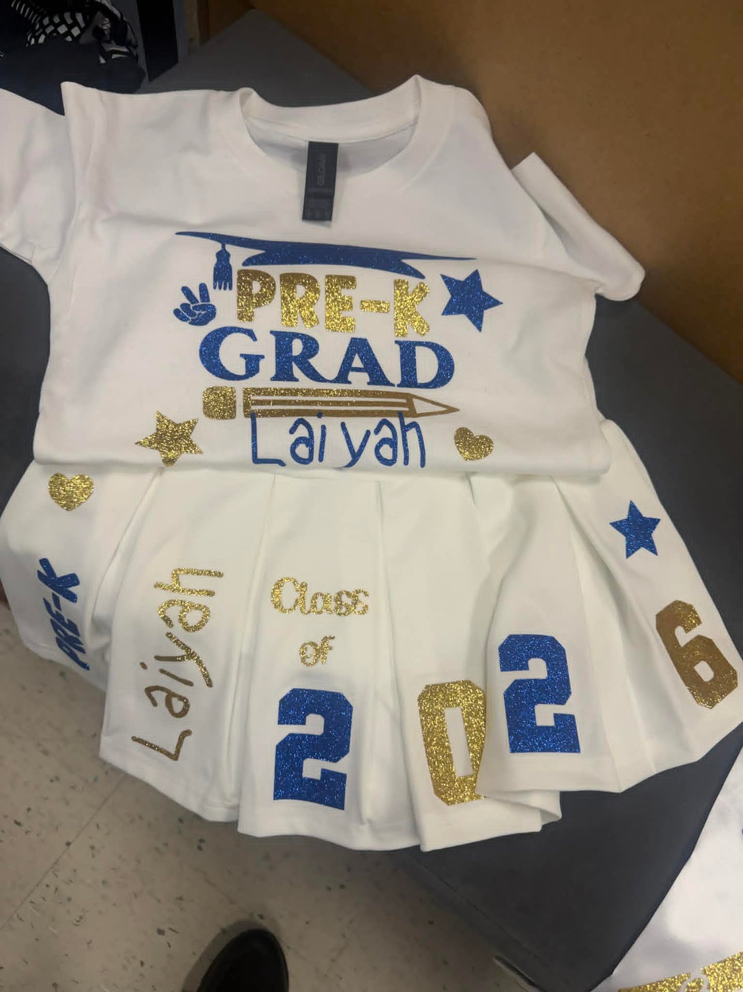 Kids Graduation Skirt Set
