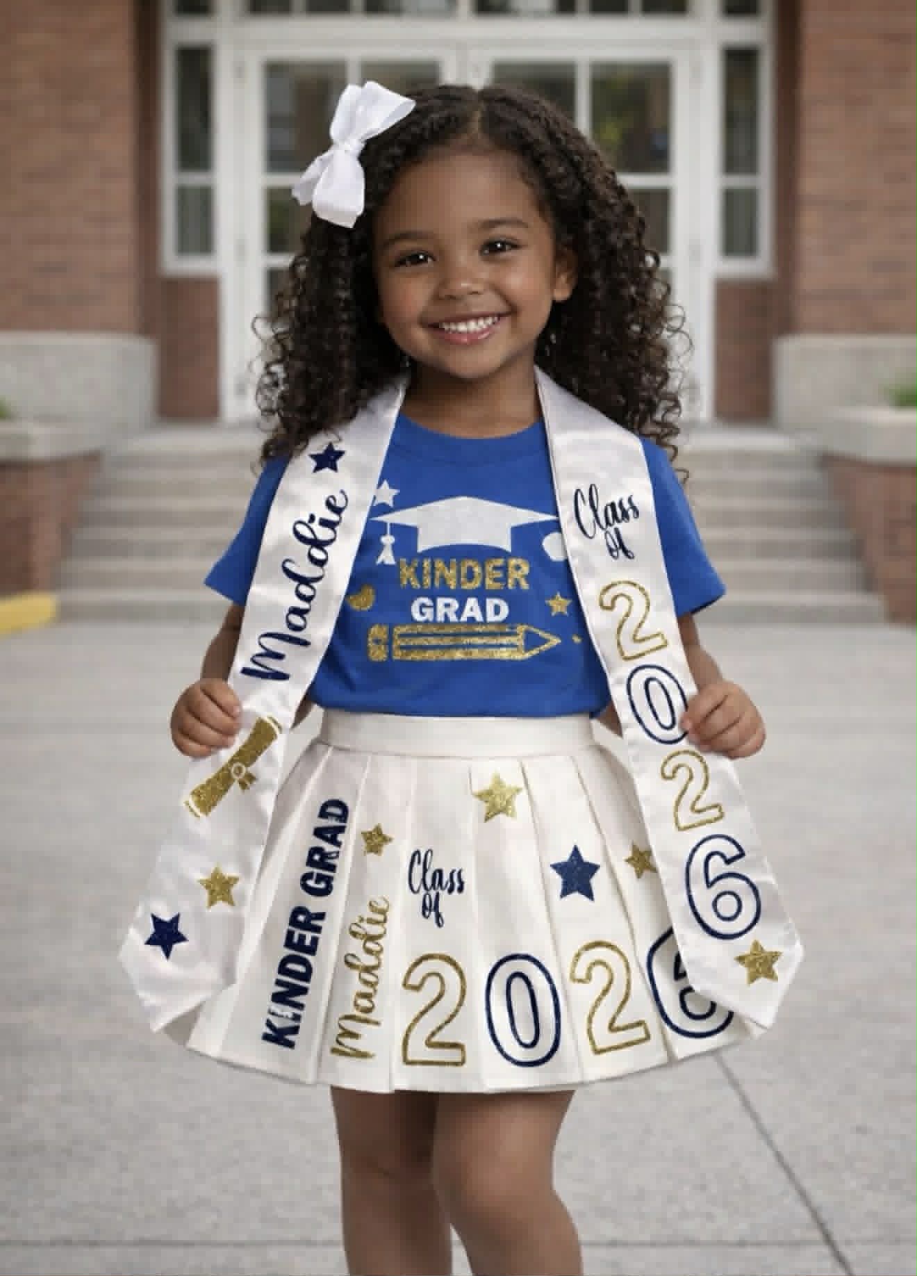 Kids Graduation Skirt Set