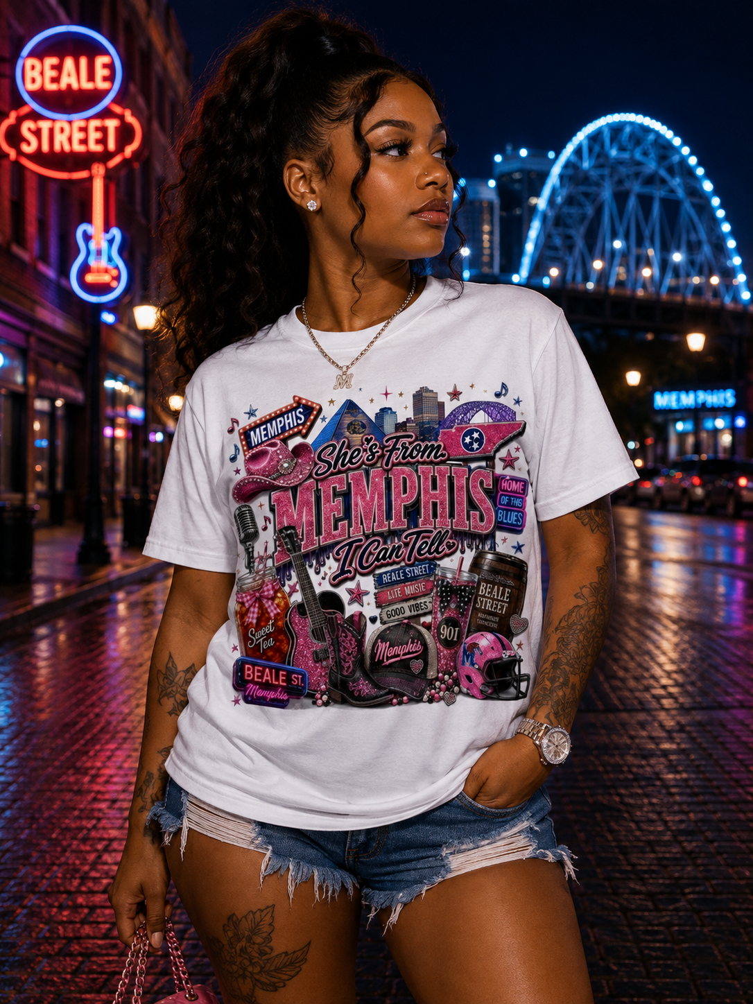 Memphis Pink 901 Day T-Shirt