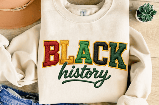 Faux Yarn Black History DTF Transfer