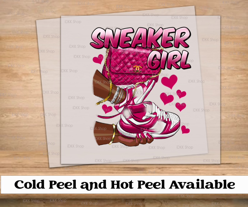 Pink Sneaker Girl AND Purse | DTF Transfer
