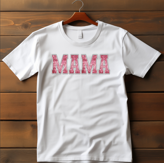 Mama DTF Transfer - Pink Bling