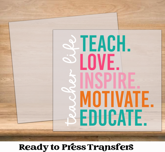 Teacher Life 2 DTF Transfer