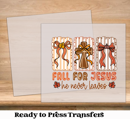 Fall For Jesus DTF Transfer