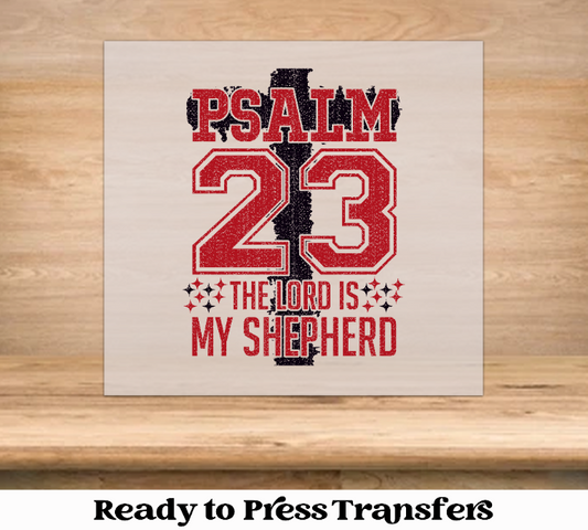 Psalm 23 Cross DTF Transfer