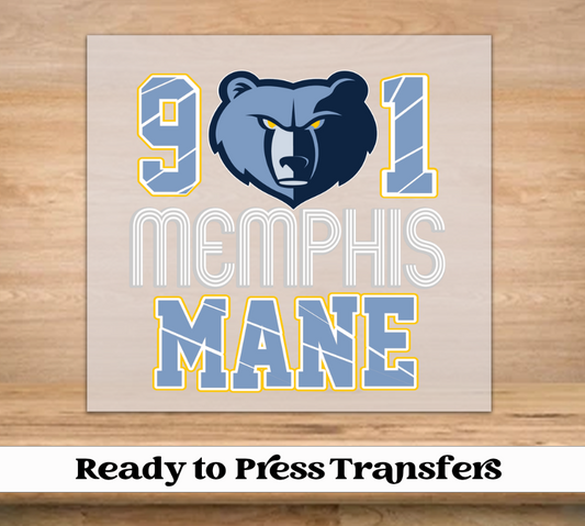 901 Memphis Mane DTF Transfer