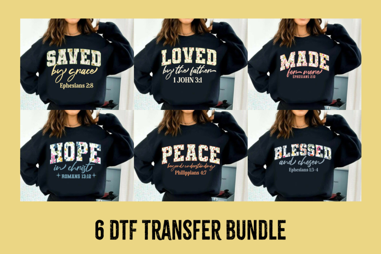 Wildflower Christian DTF Transfer Bundle
