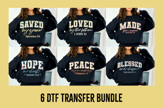 Wildflower Christian DTF Transfer Bundle