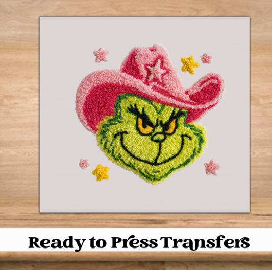 Pink Cowboy Grnch DTF Transfer