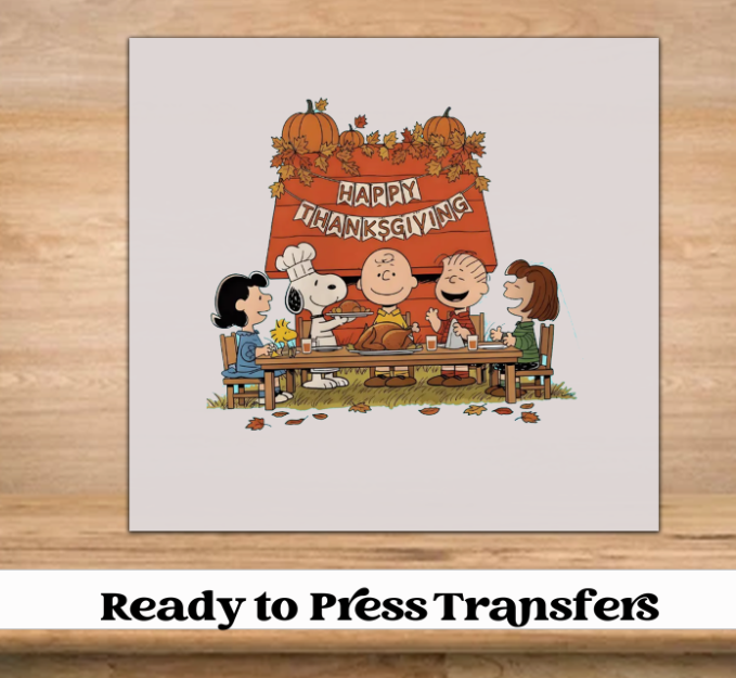 Snoopy and Friends Happy Thanksgiving DTF Transfer