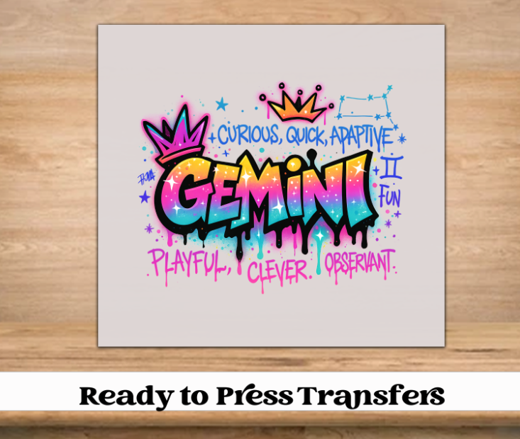 Zodiac Single DTF Transfers