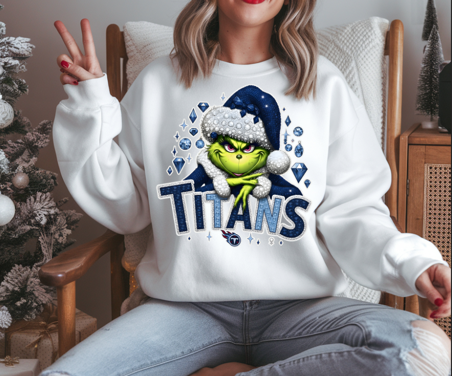 Bling Grinch Football Shirt