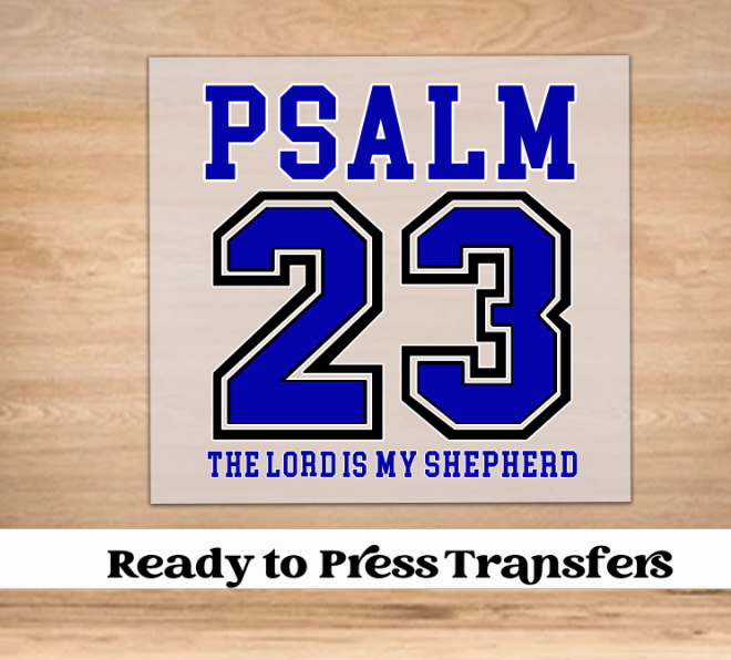 Psalm 23 Blue DTF Transfer