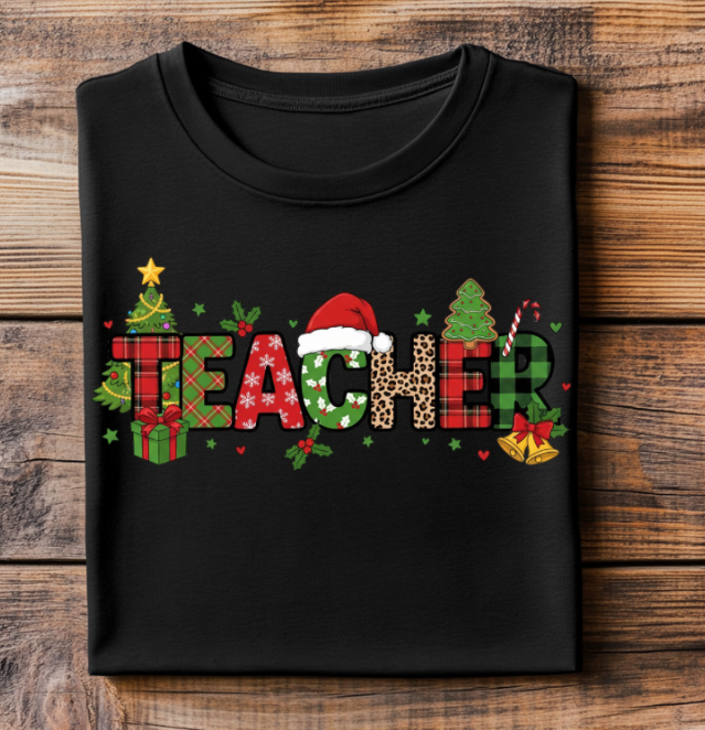 Teacher Christmas DTF Transfer