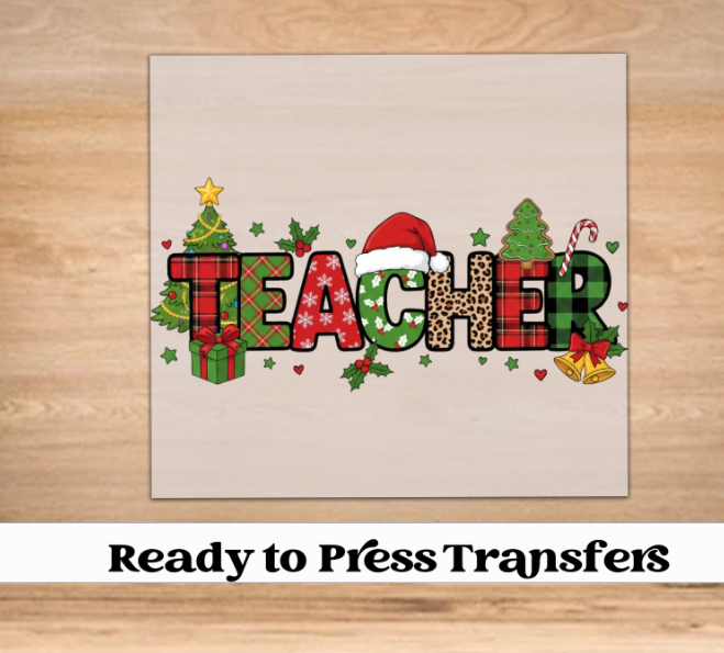 Teacher Christmas DTF Transfer