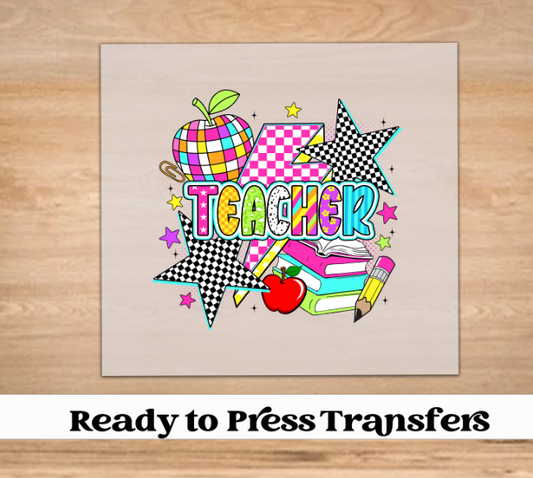 Rock Star Teacher DTF Transfer