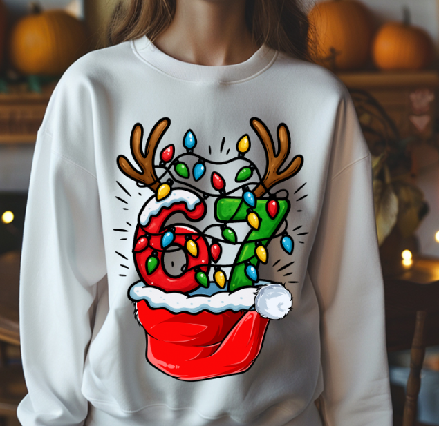 67 Santa Hat Christmas DTF Transfer
