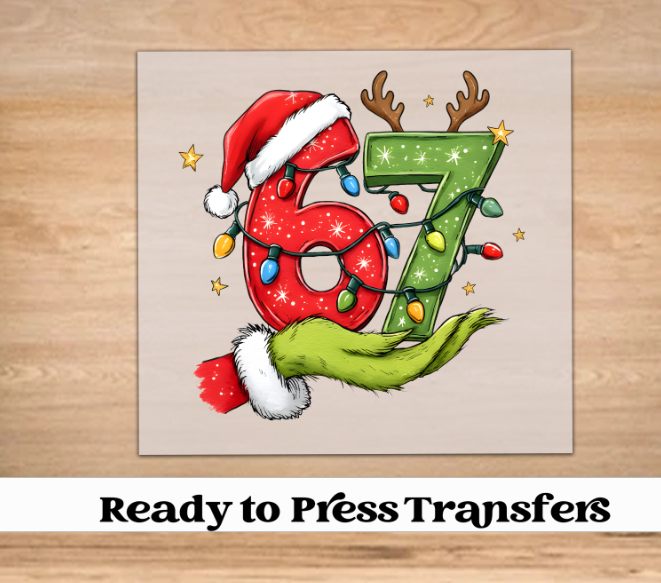 67 Grinch Christmas DTF Transfer