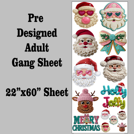 Santa Christmas DTF Gang Sheet