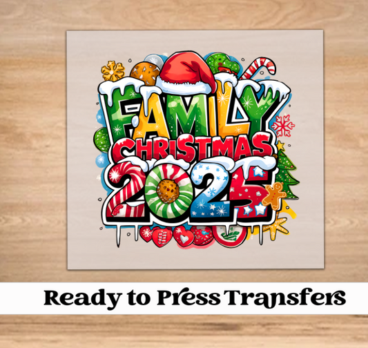 Family 2025 Christmas DTF Transfer