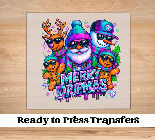 Merry Dripmas Christmas DTF Transfer