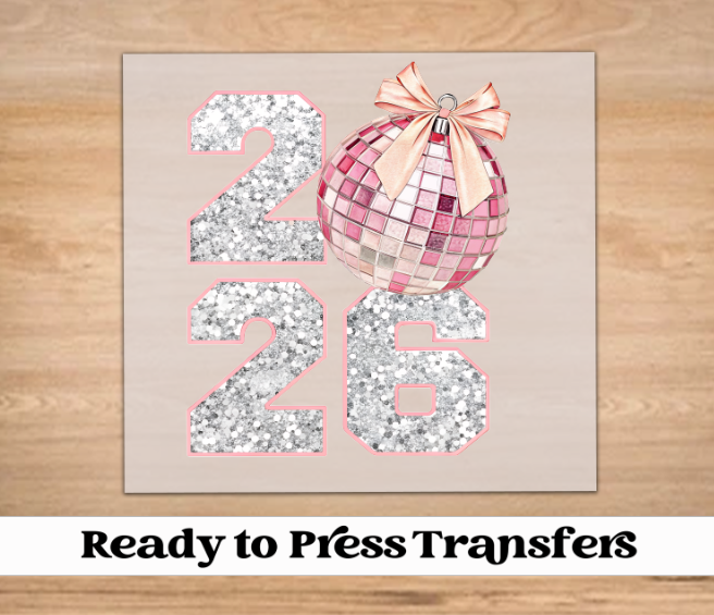 Bling Pink 2026 DTF Transfer