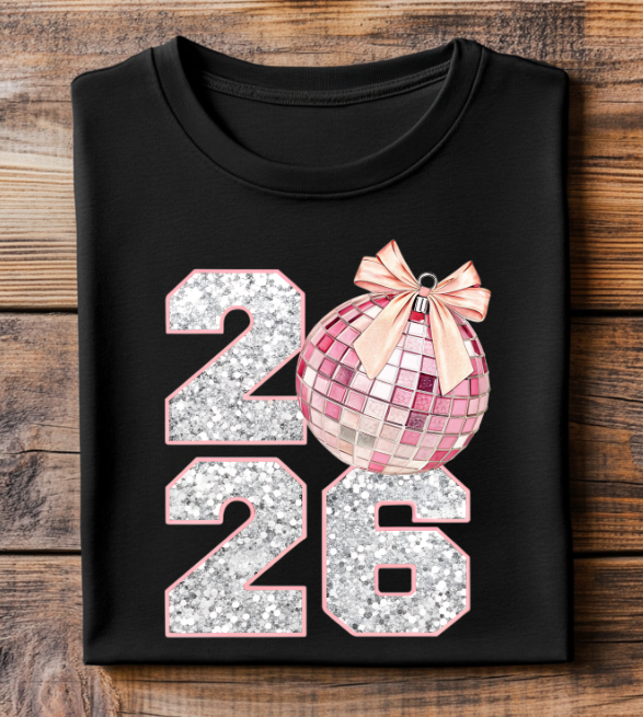 Bling Pink 2026 DTF Transfer