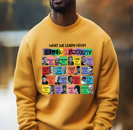 What We Learn Black History DTF Transfer