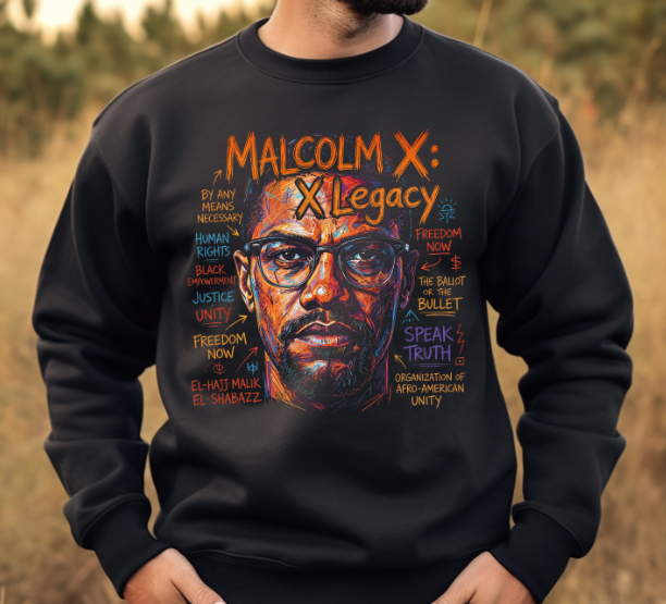 Malcolm Legacy Black History DTF Transfer
