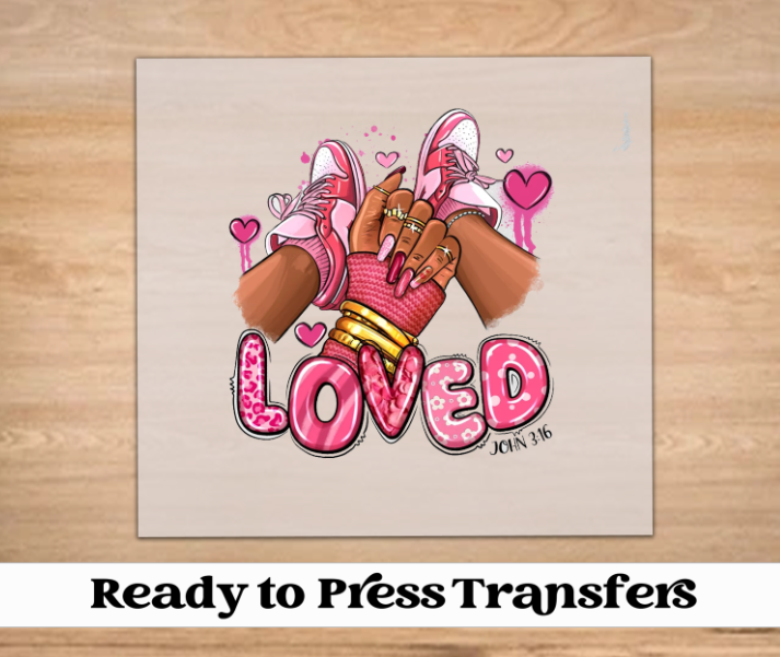 Melanin LOVE Sneaker Girl Valentine DTF Transfer