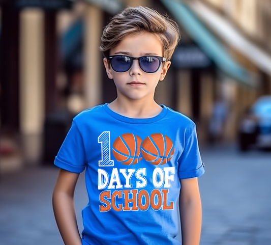 Basketball 100 Days of School DTF Transfer