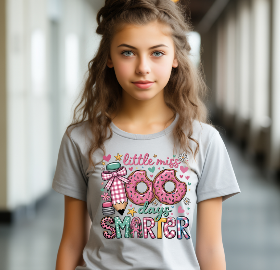 Lil Miss 100 Days of School DTF Transfer