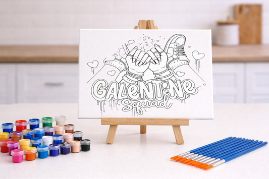 Galentine's Squad- Pre-Sketched Canvas