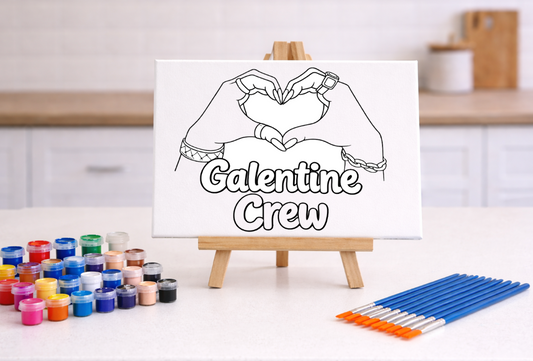 Galentine Crew - Pre-Sketched Canvas