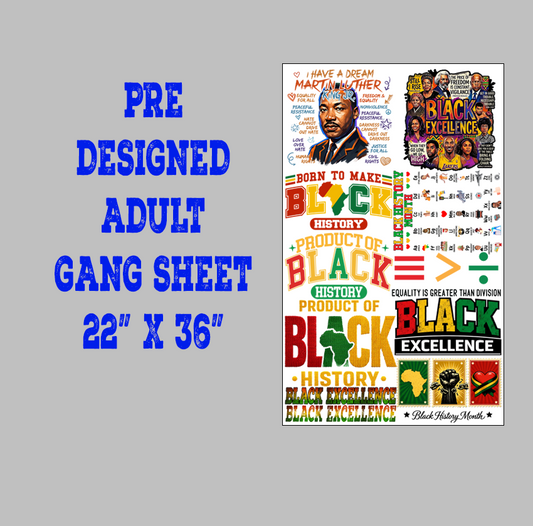 Adult Black History 22x36 DTF Gang Sheet
