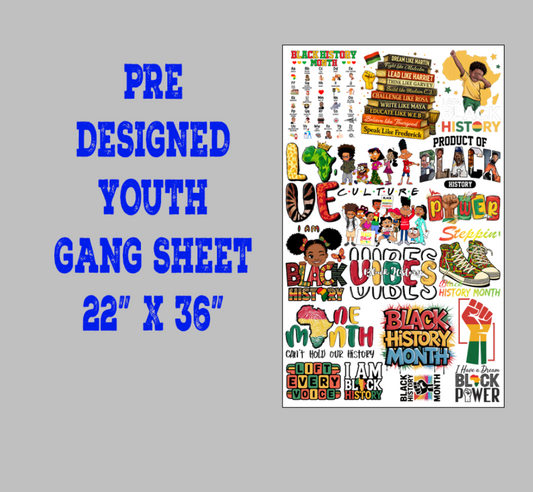 Youth Black History 22x36 DTF Gang Sheet