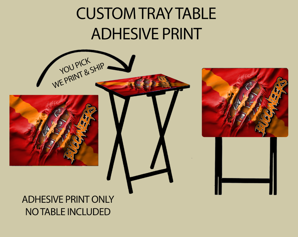 Pre-Made Adhesive Claw Rip Football TV Tray Sticker - 20x16