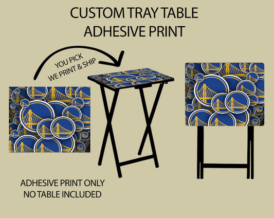 Pre-Made Adhesive Basketball Pile TV Tray Sticker - 20x16